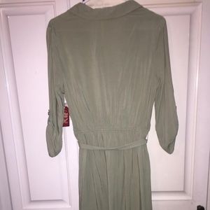 Faded Glory army green button down dress size S